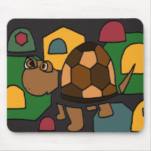 XX art abstrait mignon de tortue de boîte Tapis De Souris