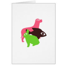 Yeux animaux carte de vœux