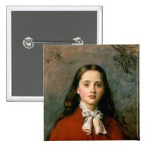 Yeux lumineux par monsieur John Everett Millais badges publicitaires