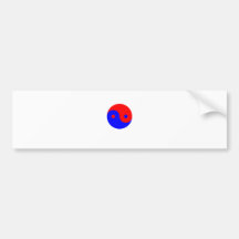Yin bleu rouge Yang Adhésifs Pour Voiture