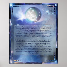 Yin cosmique Yang informationnel Affiches