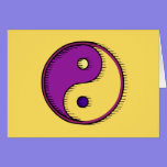 Yin ébouriffé par le vent jaune pourpre Yang cartes