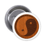 Yin en bois Yang badges publicitaires