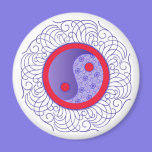 Yin en filigrane bleu Yang magnets