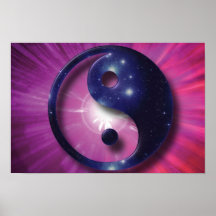 Yin et copie d'univers de Yang Affiches