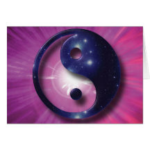 Yin et symbole d'univers de Yang Carte De Vœux