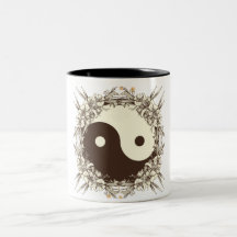 Yin floral vintage Yang Tasse