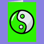 Yin vert brillant Yang dans l'équilibre cartes