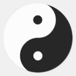 Yin Yang Autocollants Ronds
