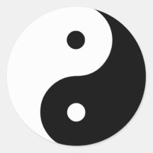 Yin Yang Autocollants Ronds