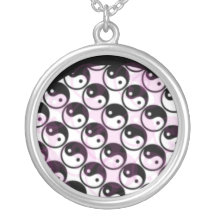 Ying noir blanc rose Yang a conçu le collier