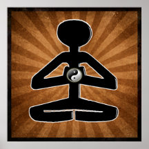 YOGA YIN YANG DE MÉDITATION AFFICHE