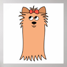 Yorkshire Terrier mignon, chien Posters