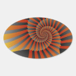Zaagtand Twisty Ovaalvormige Sticker