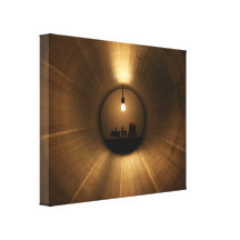 Zaal in een buis canvas prints