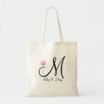 Zacht nam met monogram toe draagtas