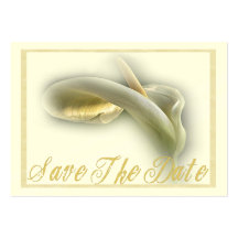 Zantedeschia - sauvez la carte de date cartes de visite personnelles