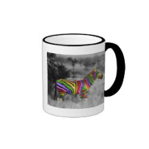 Zèbre d'arc-en-ciel mugs à café