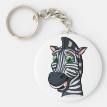 Zèbre de bande dessinée porte-clef