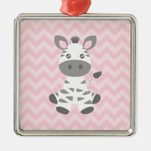 Zèbre mignon de bébé ornements de noël