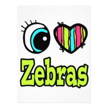 Zèbres lumineux d'amour du coeur I d'oeil Faire-parts