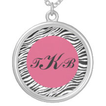 ZÈBRES PRINT-NECKLACE-MONOGRAMMED BIJOUTERIE PERSONNALISÉE