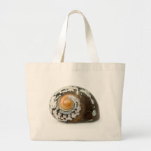 Zee Shell op Witte Achtergrond Canvas Tas