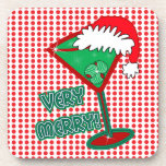 Zeer Vrolijk! Kerstmis Martini DrinkCoasters Onderzetters