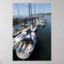 Zeilboten in kleurenPoster