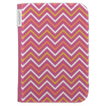 Zigzag orange pourpre de zigzag de chevron géométr étuis caseable



