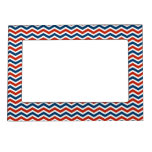 Zigzag rouge et bleu cadres magnétique