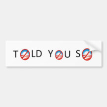 Zo verteld u anti-Obama bumpersticker