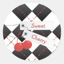 Zoete Kers Argyle Sticker