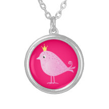 Zoete Roze Vogel - Ketting