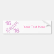 Zoete Verjaardag 16 Bumpersticker