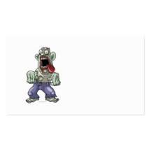 Zombi de bande dessinée cartes de visite professionnelles