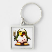 Zombi Tux (Linux Tux) Porte-clef