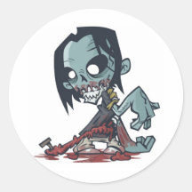 ZOMBIE1 RONDE STICKER