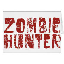 zombie jager wenskaart