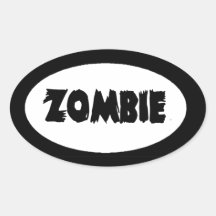 Zombie Ovaalvormige Stickers