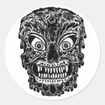 zombie schedel stickers
