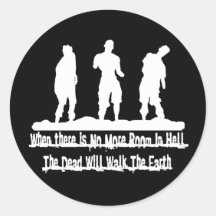 Zombie_wht Stickers