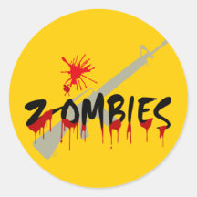 Zombieën, Gelukkige Haloween Stickers