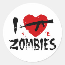 Zombieën Ronde Sticker