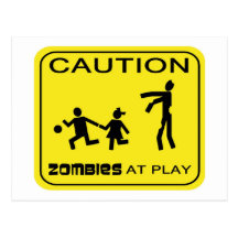 Zombis à la précaution de jeu cartes postales