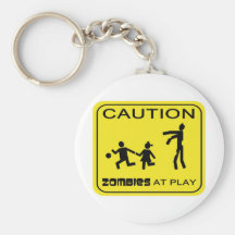 Zombis à la précaution de jeu porte-clés