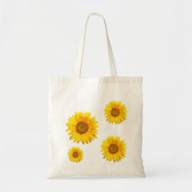 zon bloem canvas tassen