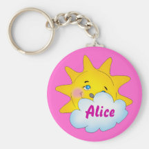 Zon met uw naam - Keychain Sleutel Hanger