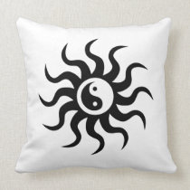 Zon-Zwart yin-Yang/Wit kussens