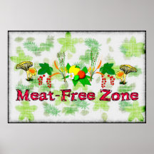 Zone sans viande affiches